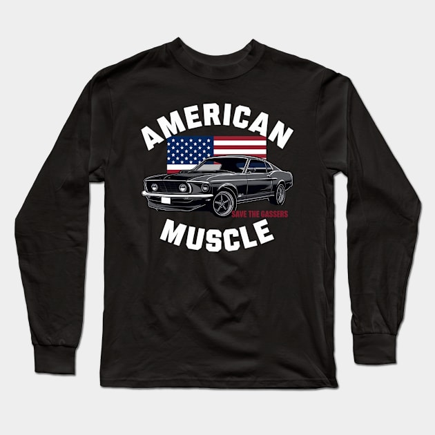 American Muscle Long Sleeve T-Shirt by StickShiftkitty
